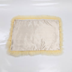 Sheepskin & Sateen Cushion Cover